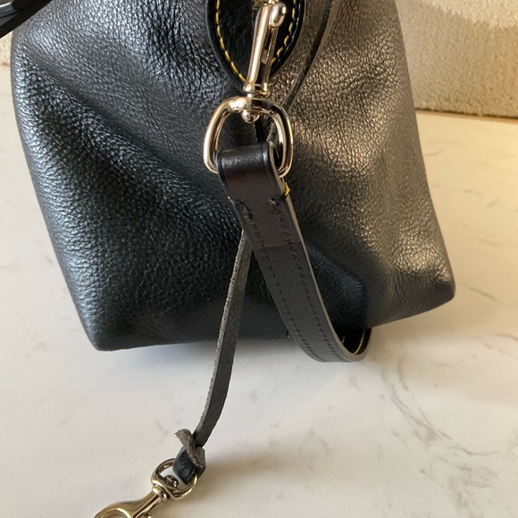 Dooney & Bourke Black Pebbled Leather Satchel - Picture 3 of 9